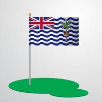 British Indian Ocean Territory Flag Pole vector