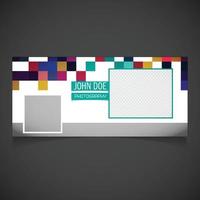 Abstract background social media cover desgin vector