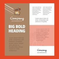 Chimney Business Company Poster Template with place for text and images vector background