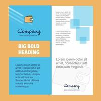 Wallet Company Brochure Title Page Design Company profile annual report presentations leaflet Vector Background