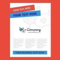 Romantic chat Title Page Design for Company profile annual report presentations leaflet Brochure Vector Background