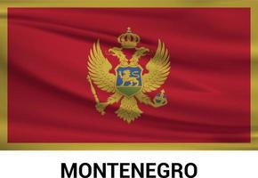 vector de diseño de bandera de montenegro