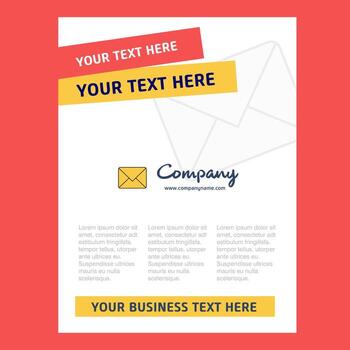 Message Title Page Design for Company profile annual report presentations leaflet Brochure Vector Background