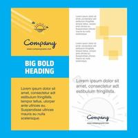 Sunset Company Brochure Title Page Design Company profile annual report presentations leaflet Vector Background