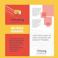 Secure chat Company Brochure Title Page Design Company profile annual report presentations leaflet Vector Background