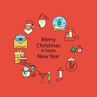 Merry Christmas Beautiful Background Vector illustration