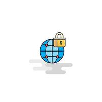 Flat Secure internet Icon Vector