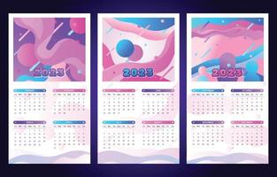 Calendar 2023 Abstract vector