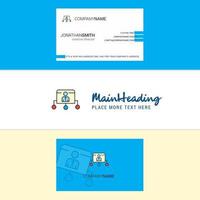 Beautiful Network Logo and business card vertical Design Vector