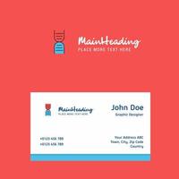 DNA logo Design with business card template Elegant corporate identity Vector