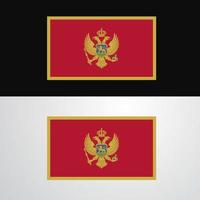 diseño de banner de bandera de montenegro vector