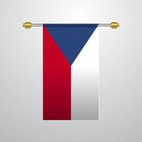 Czech Republic hanging Flag vector