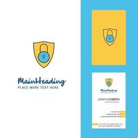 Protected Creative Logo and business card vertical Design Vector