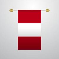 Peru hanging Flag vector