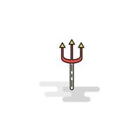 Flat Trident Icon Vector