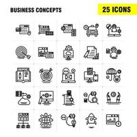 Business Concepts Line Icons Set For Infographics Mobile UXUI Kit And Print Design Include Laptop Computer Email Message Website Setting Website Internet Collection Modern Infographic Logo vector