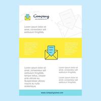 Template layout for Message comany profile annual report presentations leaflet Brochure Vector Background