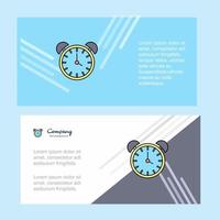 Alarm clock abstract corporate business banner template horizontal advertising business banner vector