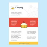 Template layout for Cake comany profile annual report presentations leaflet Brochure Vector Background