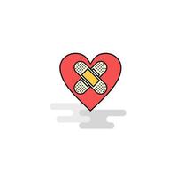 Flat Heart Icon Vector