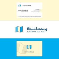 Beautiful Map Logo and business card vertical Design Vector