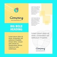 Globe Company Brochure Title Page Design Company profile annual report presentations leaflet Vector Background