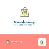 Creative Shopping bag Logo Design Flat color Logo place for Tagline Vector Illustration