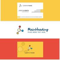 Beautiful Networking Logo and business card vertical Design Vector