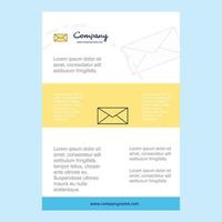 Template layout for Message comany profile annual report presentations leaflet Brochure Vector Background