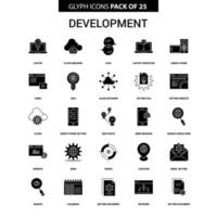 Development Glyph Vector Icon set