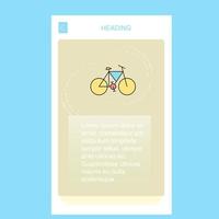 Cycle mobile vertical banner design design Vector