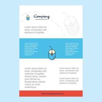 Template layout for Mouse comany profile annual report presentations leaflet Brochure Vector Background