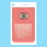 Gear eye mobile vertical banner design design Vector