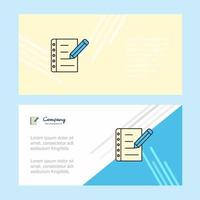 Writing on notes abstract corporate business banner template horizontal advertising business banner vector