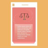 Justice mobile vertical banner design design Vector