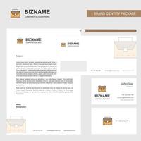 Breifcase Business Letterhead Envelope and visiting Card Design vector template