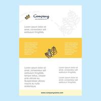 Template layout for Wheat comany profile annual report presentations leaflet Brochure Vector Background