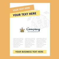 Hunted house Title Page Design for Company profile annual report presentations leaflet Brochure Vector Background