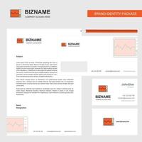 ECG Business Letterhead Envelope and visiting Card Design vector template