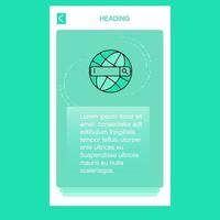 Internet search mobile vertical banner design design Vector