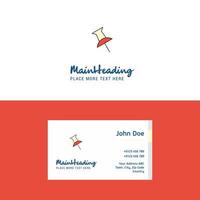 Flat Paper pin Logo and Visiting Card Template Busienss Concept Logo Design vector