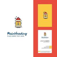 Hydrant Creative Logo and business card vertical Design Vector