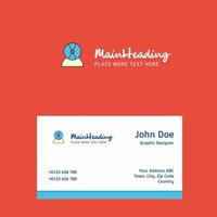 Disk avatar logo Design with business card template Elegant corporate identity Vector