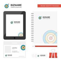 Dart Business Logo Tab App Diary PVC Employee Card and USB Brand Stationary Package Design Vector Template