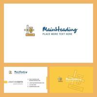 Science lab Logo design with Tagline Front and Back Busienss Card Template Vector Creative Design