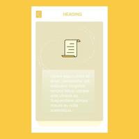 Document mobile vertical banner design design Vector