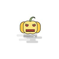 Flat Pumpkin Icon Vector