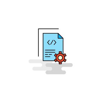 Flat Coding Icon Vector