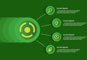 trabajo de plantilla de vector infográfico de datos comerciales, paso de marketing a bordo signo aislado banner elegante diagrama simple círculo idea gráfico