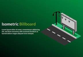Vector isometric - billboard reklame advertising cover outdoor , template business branding identity
